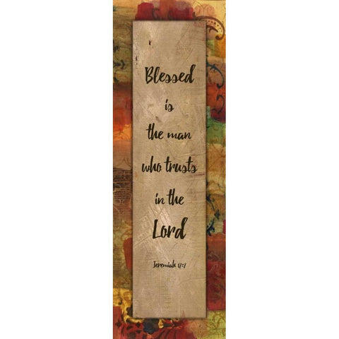 Trusts in the Lord Autumn Blooms Black Modern Wood Framed Art Print by Haynes, Smith