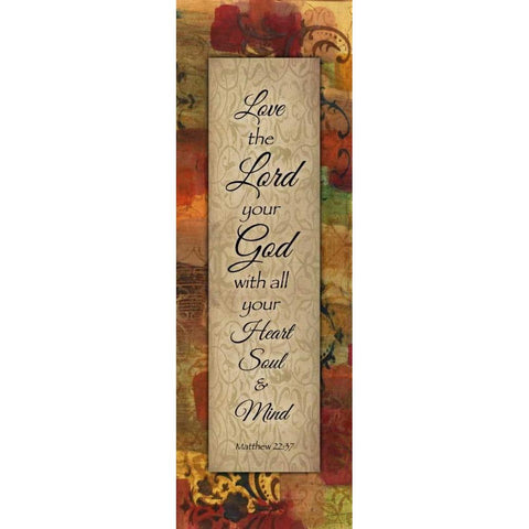 Love The Lord Autumn Blooms Black Modern Wood Framed Art Print with Double Matting by Haynes, Smith