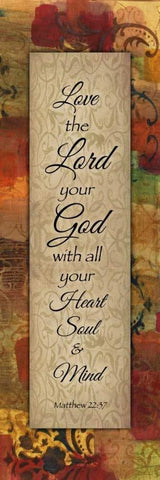 Love The Lord Autumn Blooms Black Ornate Wood Framed Art Print with Double Matting by Haynes, Smith