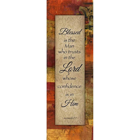 Blessed Is The Man Autumn Blooms White Modern Wood Framed Art Print by Haynes, Smith