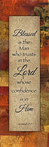 Blessed Is The Man Autumn Blooms Black Ornate Wood Framed Art Print with Double Matting by Haynes, Smith