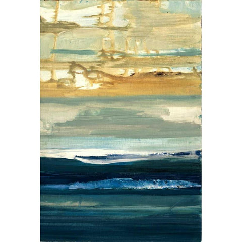 Gold Beach White Modern Wood Framed Art Print by Haynes, Smith