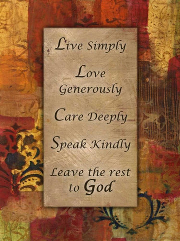 Live Simply Damask Autumn Blooms Black Ornate Wood Framed Art Print with Double Matting by Haynes, Smith