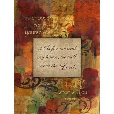 We Will Serve Autumn Blooms White Modern Wood Framed Art Print by Haynes, Smith