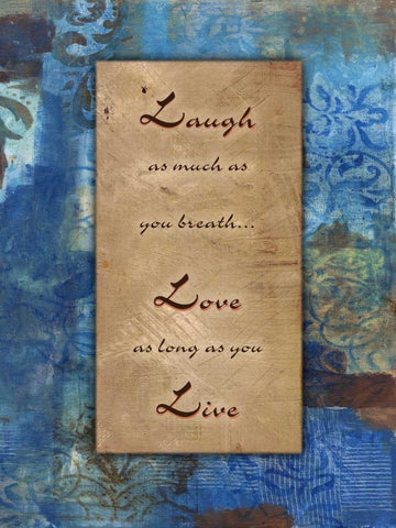 Live Love Laugh Winter Rain Black Ornate Wood Framed Art Print with Double Matting by Haynes, Smith