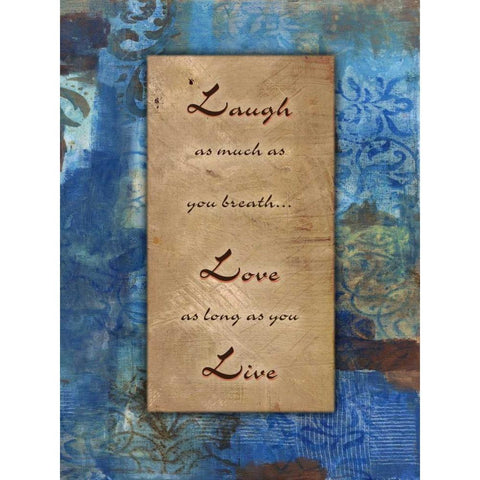Live Love Laugh Winter Rain Black Modern Wood Framed Art Print by Haynes, Smith