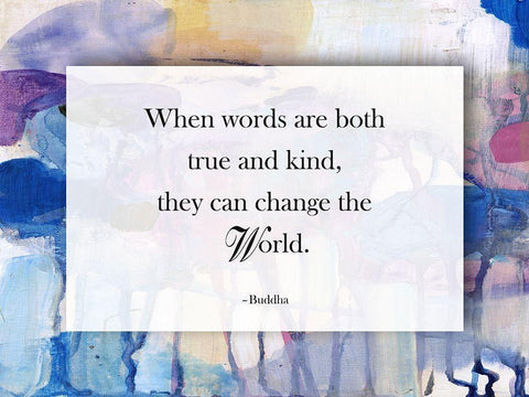 True and Kind White Modern Wood Framed Art Print with Double Matting by Lewis, Sheldon