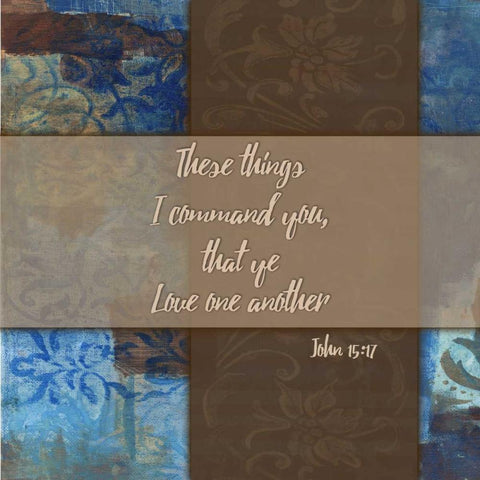 Love One Another Winter Rain White Modern Wood Framed Art Print with Double Matting by Haynes, Smith