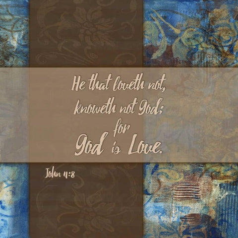 God is Love Winter Rain Black Modern Wood Framed Art Print by Haynes, Smith