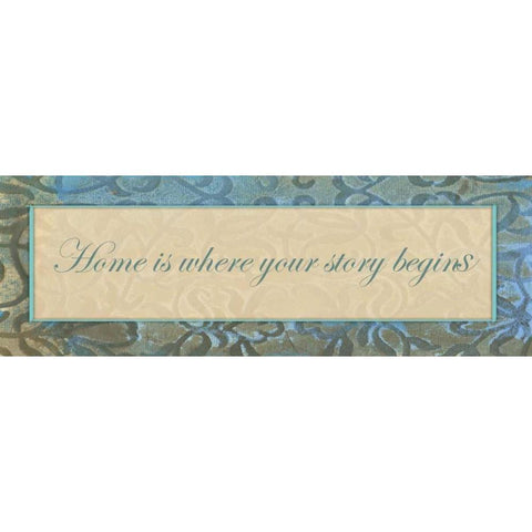 Home Story White Modern Wood Framed Art Print by Haynes, Smith