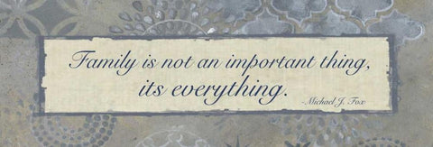 Family Is Everything White Modern Wood Framed Art Print with Double Matting by Haynes, Smith