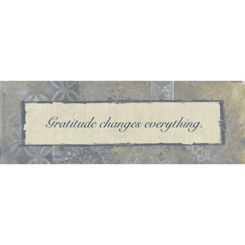 Gratitude Changes Gold Ornate Wood Framed Art Print with Double Matting by Haynes, Smith