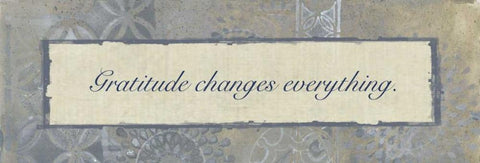 Gratitude Changes White Modern Wood Framed Art Print with Double Matting by Haynes, Smith