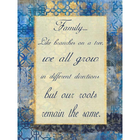 Family Roots Gold Ornate Wood Framed Art Print with Double Matting by Haynes, Smith