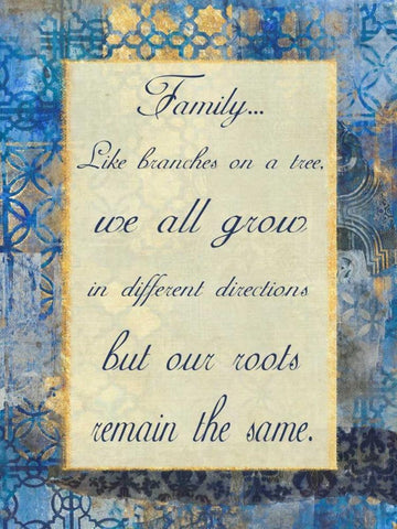 Family Roots Black Ornate Wood Framed Art Print with Double Matting by Haynes, Smith