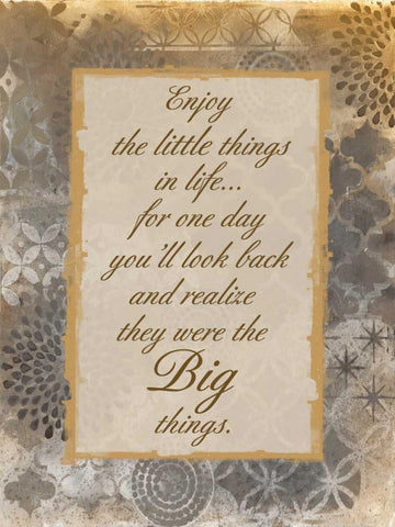 The Little Things Black Ornate Wood Framed Art Print with Double Matting by Haynes, Smith