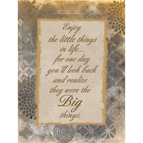 The Little Things Black Modern Wood Framed Art Print by Haynes, Smith