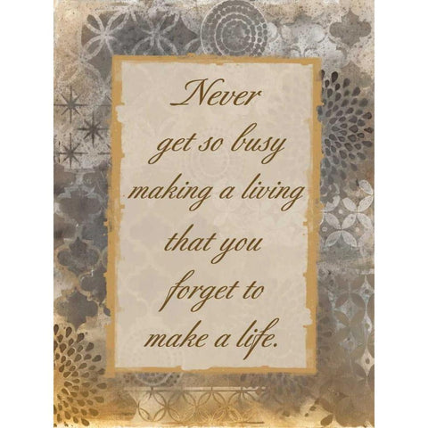 Busy Living Gold Ornate Wood Framed Art Print with Double Matting by Haynes, Smith
