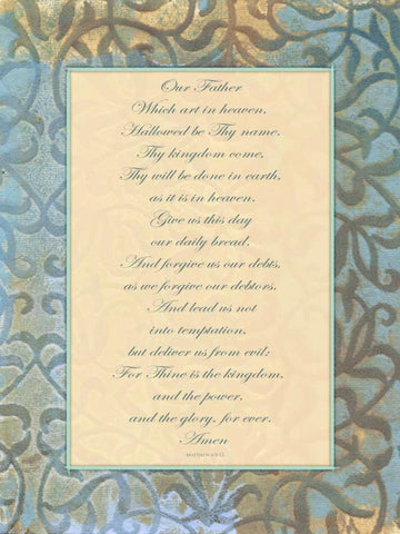 Our Father White Modern Wood Framed Art Print with Double Matting by Haynes, Smith