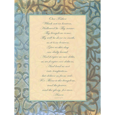 Our Father White Modern Wood Framed Art Print by Haynes, Smith