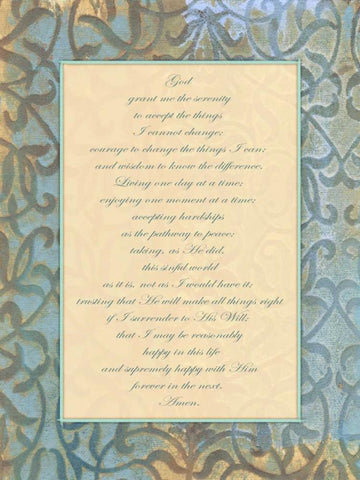 God Serenity White Modern Wood Framed Art Print with Double Matting by Haynes, Smith