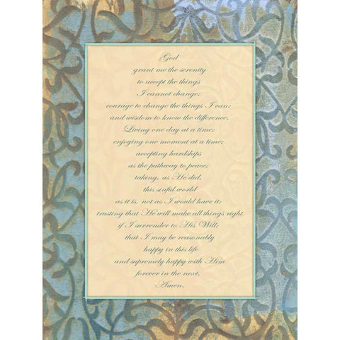 God Serenity White Modern Wood Framed Art Print by Haynes, Smith