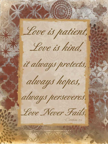 Loving Corinthians White Modern Wood Framed Art Print with Double Matting by Haynes, Smith