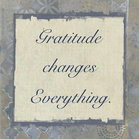 Gratitude Changes 4 White Modern Wood Framed Art Print with Double Matting by Haynes, Smith