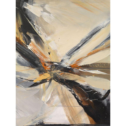 Fissure 1 Black Modern Wood Framed Art Print with Double Matting by Sjatin