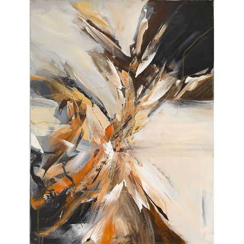 Fissure 2 Black Modern Wood Framed Art Print by Sjatin