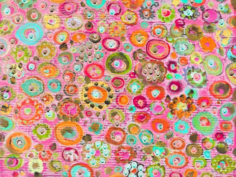 Candy Light White Modern Wood Framed Art Print with Double Matting by Lewis, Sharalee