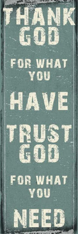 Trust God Black Ornate Wood Framed Art Print with Double Matting by Lewis, Sheldon