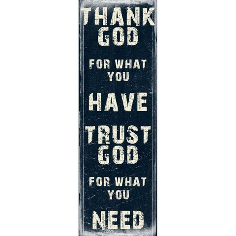 Trust God Black Modern Wood Framed Art Print with Double Matting by Lewis, Sheldon
