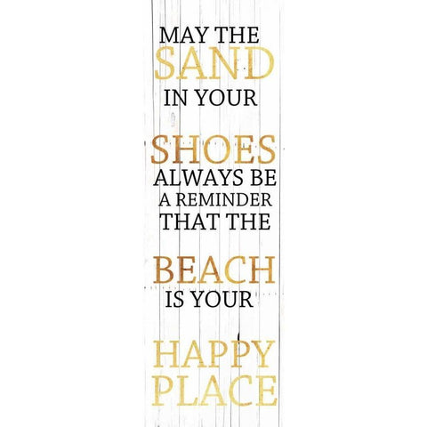Sand In Your Shoes Gold Black Modern Wood Framed Art Print with Double Matting by Lewis, Sheldon