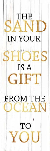 Gift From The Ocean Gold Black Ornate Wood Framed Art Print with Double Matting by Lewis, Sheldon