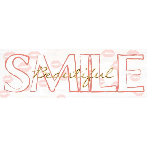Smile Beautiful Gold Ornate Wood Framed Art Print with Double Matting by Lewis, Sheldon