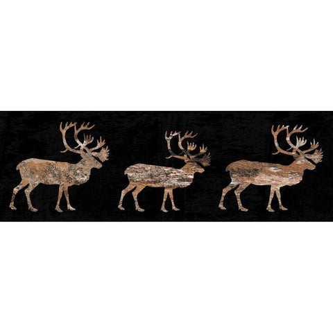 Hunters Catch Black Modern Wood Framed Art Print with Double Matting by Lewis, Sheldon
