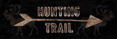 Hunting Trail Black Ornate Wood Framed Art Print with Double Matting by Lewis, Sheldon
