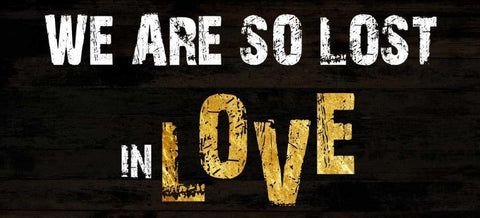 Lost In Love White Modern Wood Framed Art Print with Double Matting by Lewis, Sheldon