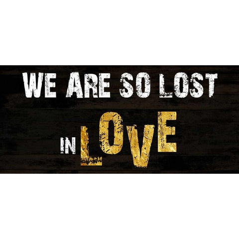 Lost In Love Black Modern Wood Framed Art Print by Lewis, Sheldon