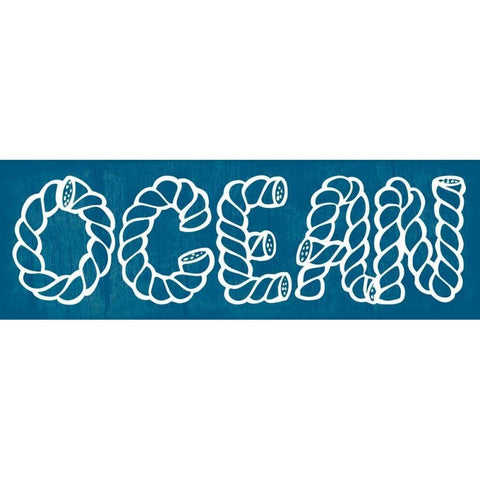 Blue Ocean White Modern Wood Framed Art Print by Lewis, Sheldon