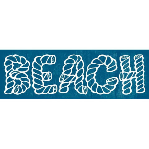 Blue Beach Black Modern Wood Framed Art Print by Lewis, Sheldon