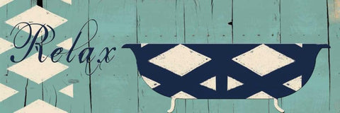 Relax Black Ornate Wood Framed Art Print with Double Matting by Lewis, Sheldon