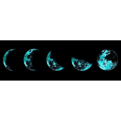 Blue Moon Eclipse Black Modern Wood Framed Art Print by Lewis, Sheldon