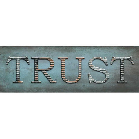 Trust Sentiment Black Modern Wood Framed Art Print with Double Matting by Lewis, Sheldon
