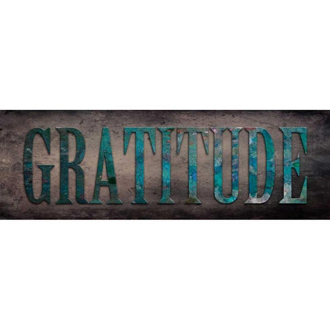 Gratitude Sentiment White Modern Wood Framed Art Print by Lewis, Sheldon