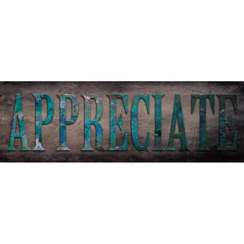Appreciate Sentiment Gold Ornate Wood Framed Art Print with Double Matting by Lewis, Sheldon