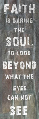 Faiths Power Black Ornate Wood Framed Art Print with Double Matting by Lewis, Sheldon