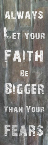 My Trust White Modern Wood Framed Art Print with Double Matting by Lewis, Sheldon