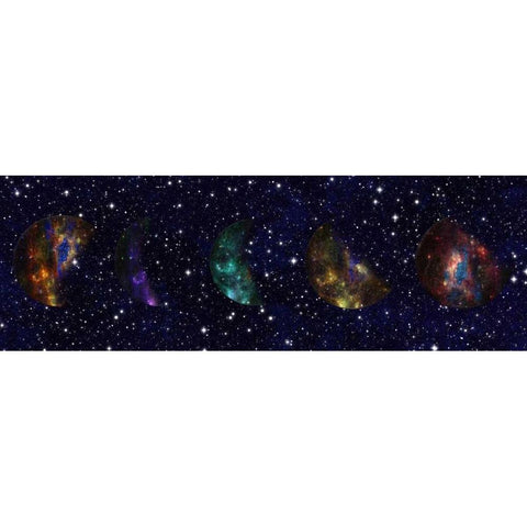 Hello From The Stars Black Modern Wood Framed Art Print by Lewis, Sheldon
